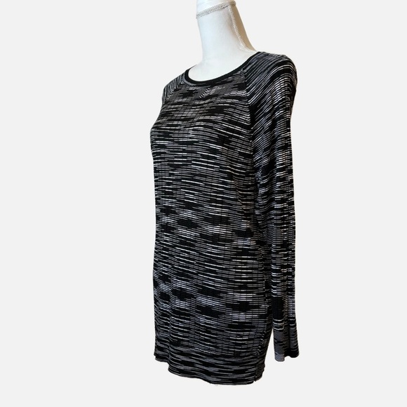 Missoni Space Dye Black White Pullover Raglan Sweater Size 6 - Picture 3 of 11